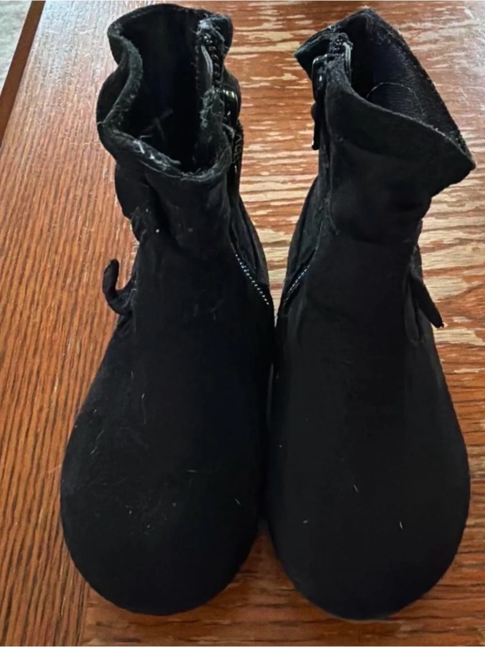 wonder nation Black Bow Accent Ankle Boots